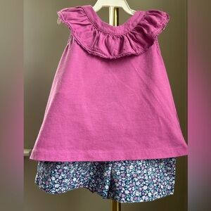 Janie & Jack Purple Tank and Floral Shorts